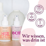 Jean & Len Knot Remover Spray revitalisant 2 phases sans rinçage, adapté à tous les types de cheveux, démêle les cheveux et améliore la peignabilité, parfum frais, démêlant, sans silicone ni parabène, végétalien, 100 ml Produits démêlants Naty Shop