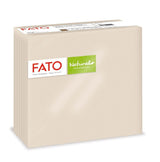Fato - Serviettes en papier jetables naturelles à 4 plis, respectueuses de l'environnement, paquet de 40, taille 38 x 38, 2 épaisseurs, papier 100 % recyclé