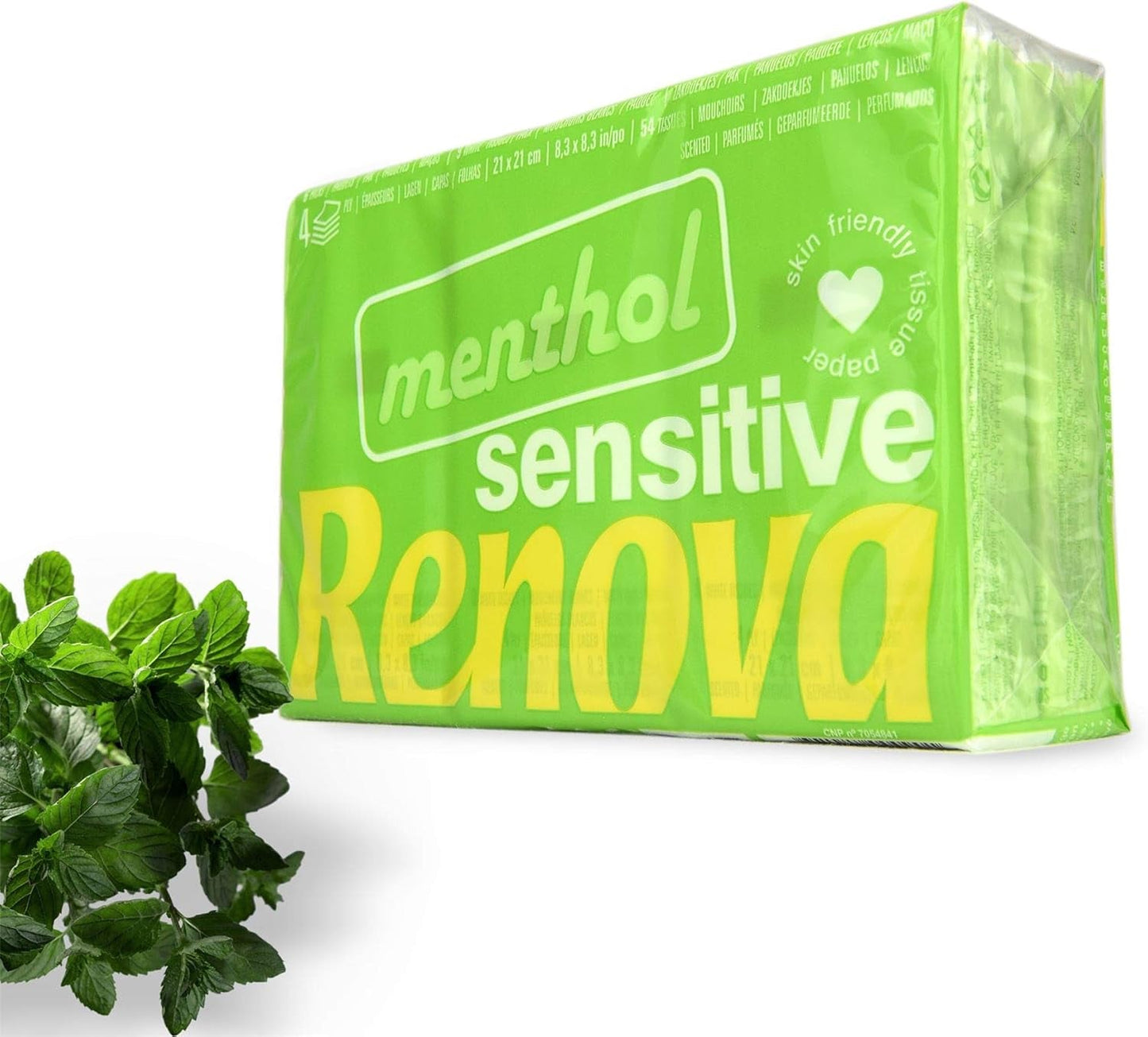 Mouchoirs de Poche Renova SENSITIVE MENTHOL 6 Pack Regular Blanc 1 Pièce (Pack de 6)