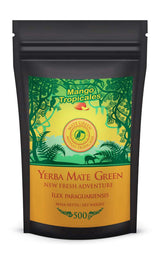 Service à Thé Yerba Mate ● Thé Mate Mangue Tropicales 500G ● Service à Thé Mate 4X25G ● Thé Mate aux Fruits ● Thé Yerba Mate à la Mangue, Ananas, Citron