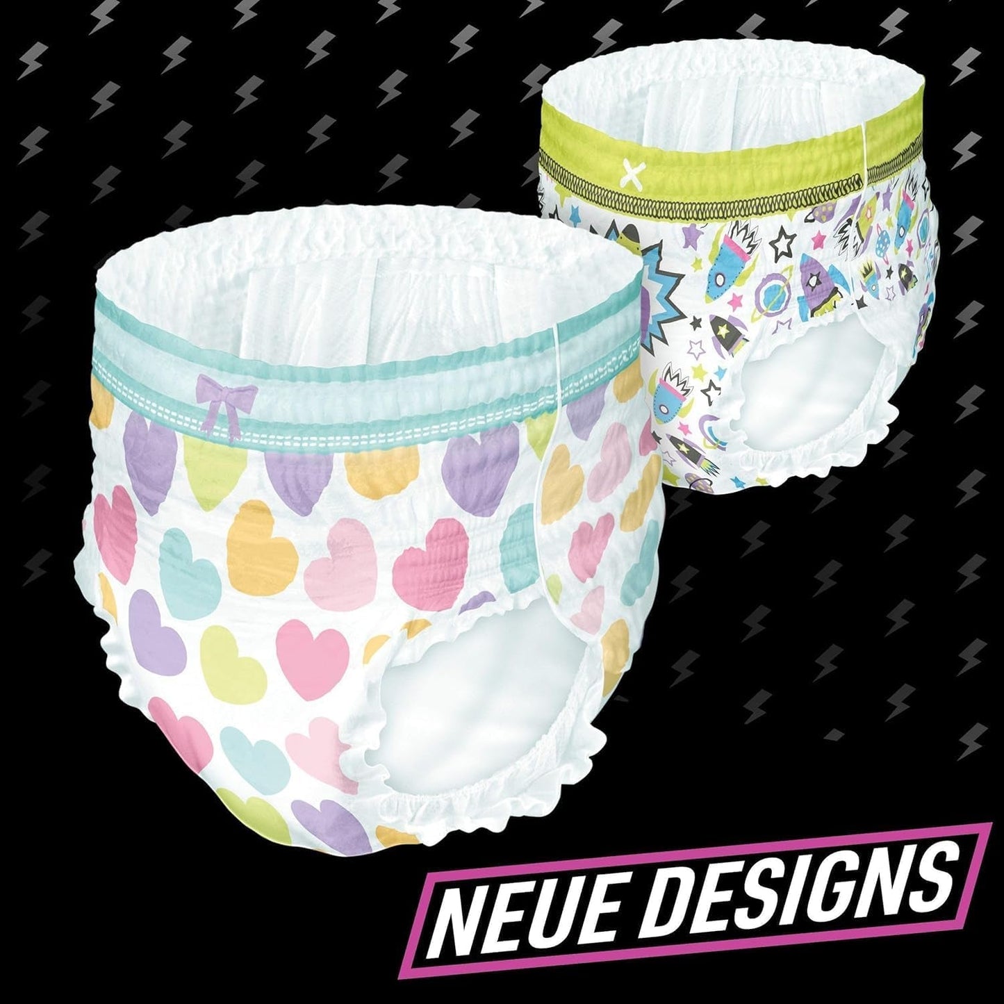 Pantalon de pyjama Hearts, sous-vêtement absorbant 9 nuits, 8 ans, 27kg-43kg, Protection contre les fuites toute la nuit