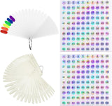 100 outils de nail art, pochoirs de nail art, tête ronde transparente et outils de ballet de couleur naturelle, livrés avec 2 autocollants numériques à paillettes 1-100