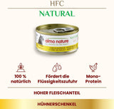 Almo Nature HFC Nourriture humide naturelle pour chat - cuisses de poulet, paquet de 24 (24 x 70g)