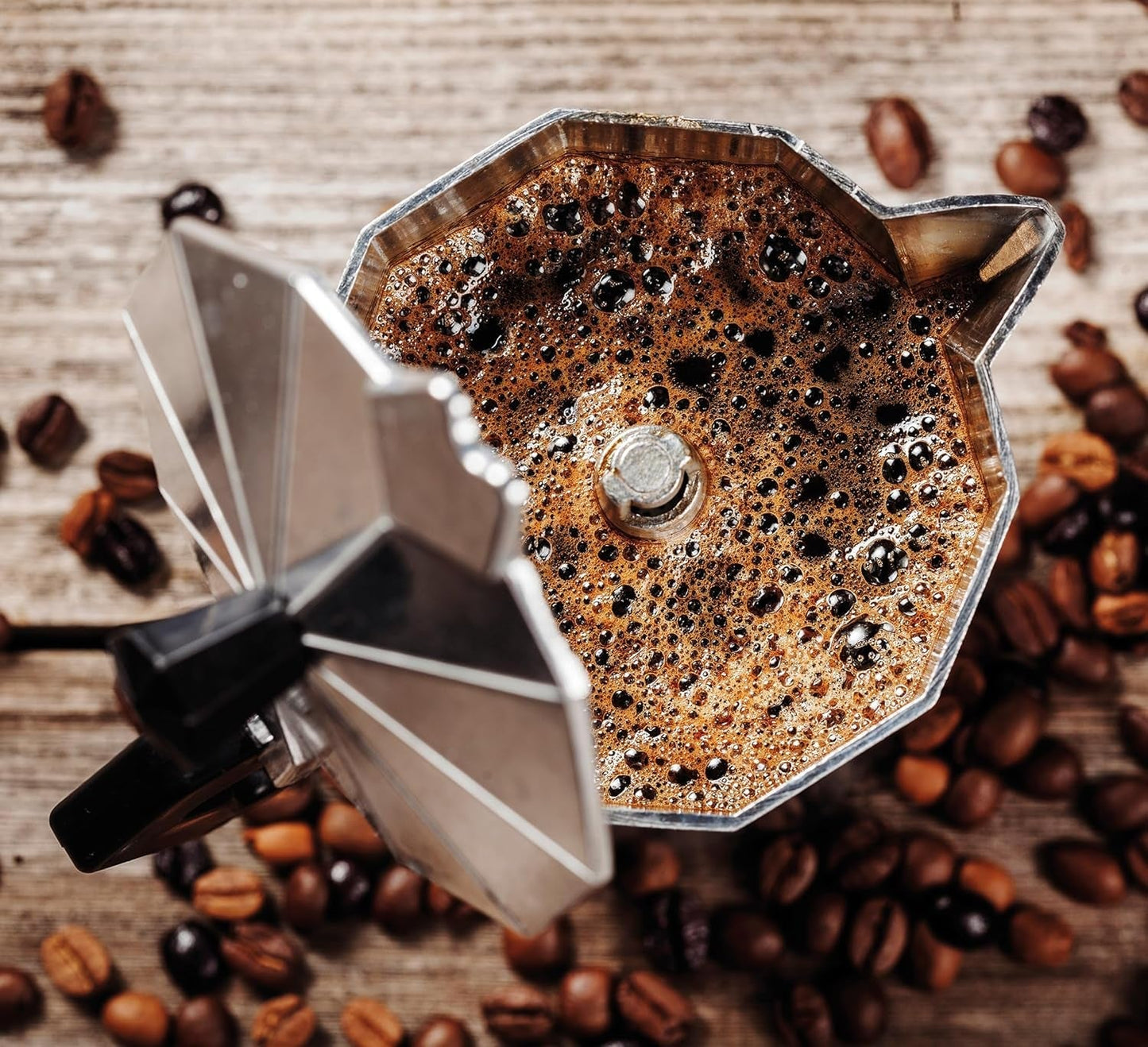 Machine à expresso Cilio Classico pour 6 tasses | électrique 480W | Ø 11,5 cm Hauteur : 25 cm | aluminium | rouge | table de cuisson intégrée | avec fonction de rétention de chaleur et filtre réducteur | pour voyager ou camper