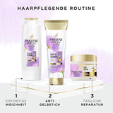 Masque capillaire intensif Pantene Pro-V Silky & Glowing Hair Rescue avec biotine et kératine Reconstruct 300 ml. Aide à réparer les cheveux secs, abîmés ou méchés Masque Capillaire Naty Shop