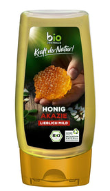 Biozentrale Miel d'acacia biologique | 350 g Miel Bio de fleurs d'acacia blanc | Idéal en tartinade Miel bio pour le thé | Alternative au miel en nid d'abeille (pack de 2)