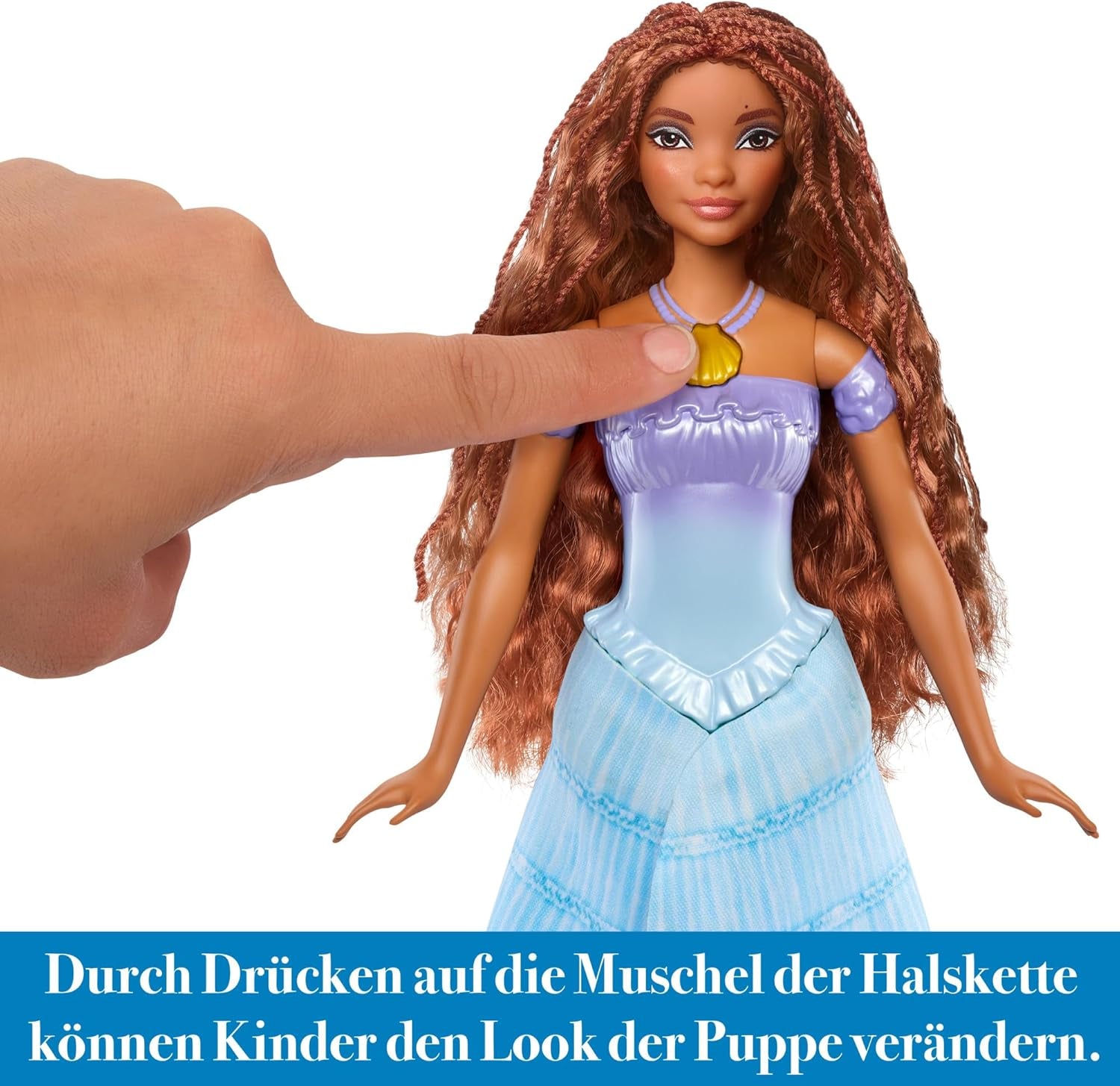 Mattel Disney Princess Ariel Doll, inspirée du film La Petite Sirène, Transformation : Jouet Sirène-Homme, Mobile, Cadeaux Disney, Jouets de 3 ans, HLX13 Naty Shop Dolls