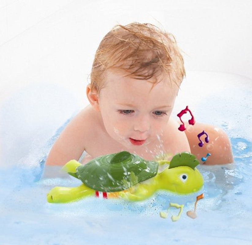 TOMY Jouet aquatique pour enfants "Plantschi la tortue chantante" jouet multicolore de haute qualité pour enfants avec musique, allie jouet de bain et jouet musical, à partir de 12 mois ! Jouet de bain pour jeux d'eau Jucarii Bebe Naty Shop