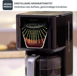 Tefal Smart'n Light Machine à Expresso avec Minuterie, Machine à Expresso avec Filtre Programmable 1,25 L, Fonction Aroma pour un Arôme Intense, Fonction Maintien au Chaud, Anti-Goutte et Facile à Nettoyer, Noir