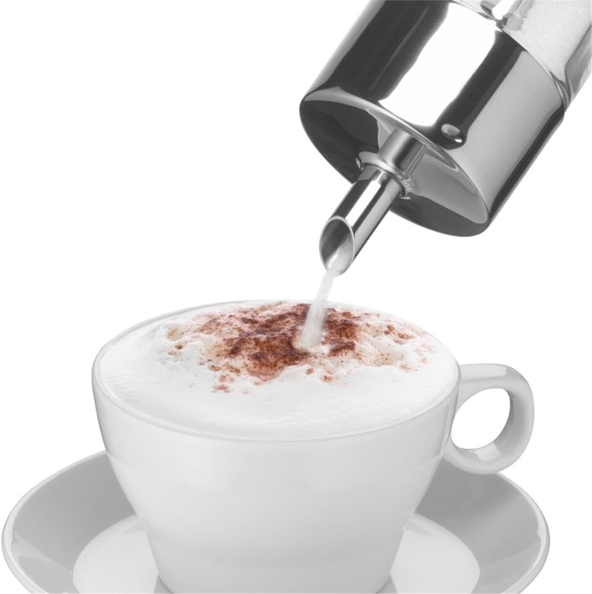 WMF Barista Sucrier 240 g, verre, distributeur de sucre, acier inoxydable poli Cromargan, idéal pour le sucre blanc/brun, le cacao ou comme shaker à épices