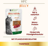 Almo Nature HFC Jelly nourriture humide pour chats - au thon, paquet de 24 (24 x 55g)