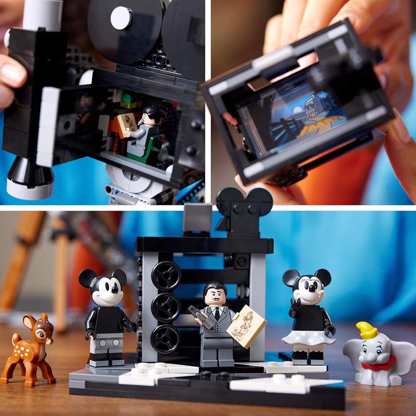 LEGO | Appareil photo Disney - Hommage à Walt Disney, Ensemble pour adultes avec mini-figurines de Mickey et Minnie Mouse, figurines de Bambi et Dumbo, Cadeau pour femmes, hommes et fans, Exposition 43230 Jeux de construction Besuche den LEGO-Store