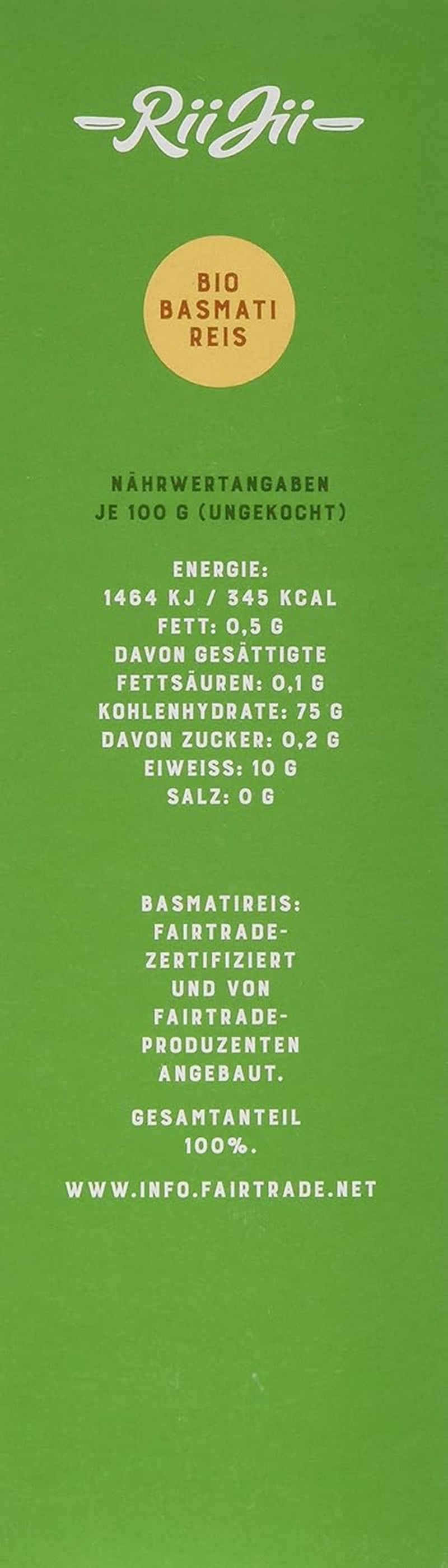 Riz Basmati blanc biologique Taraori, FairTrade Naturland, 500 g