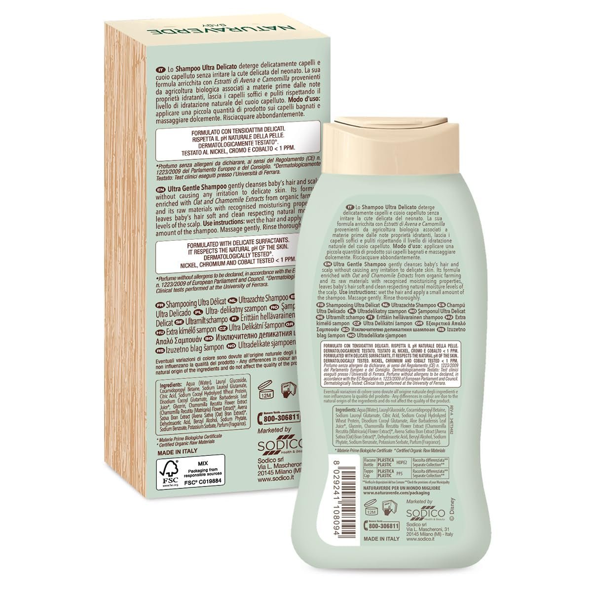 | Baby-BIO-Disney-Shampoing ultra délicat, 6x 200 ml Enfant - Bain et soin Naty Shop