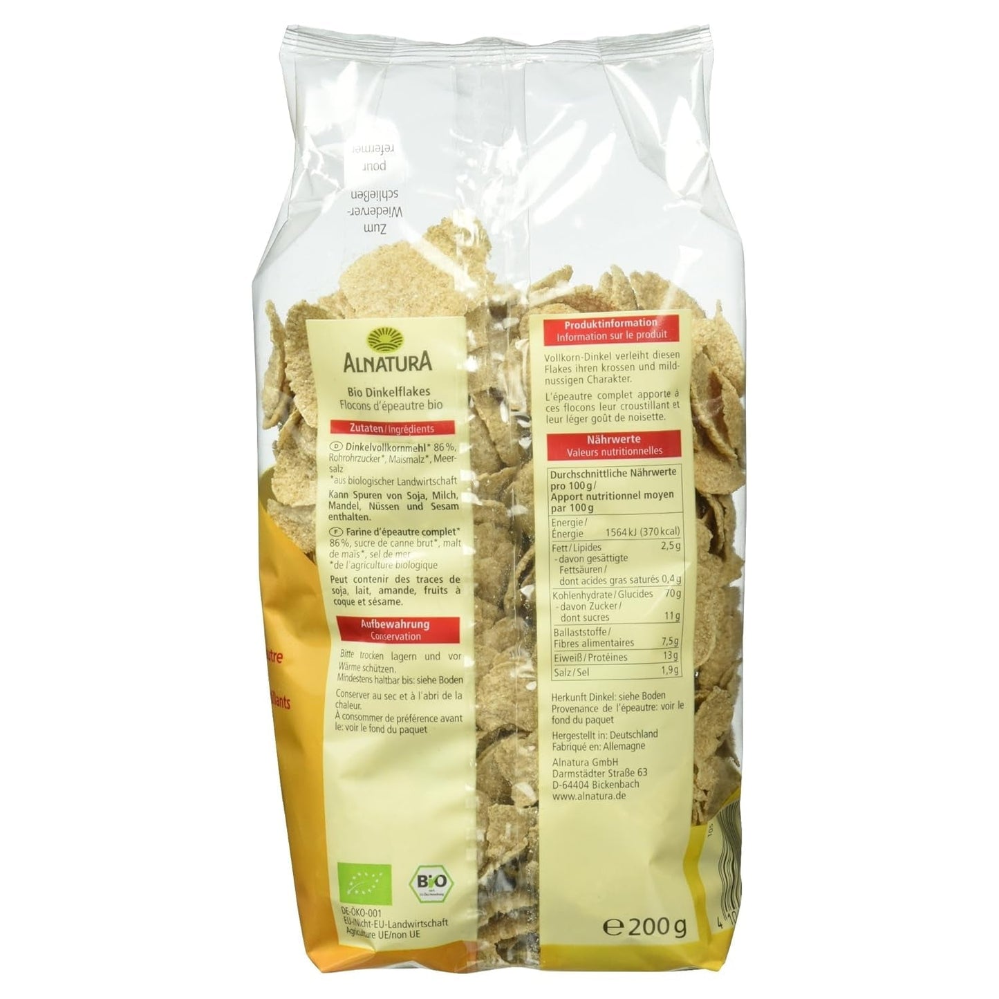 Flocons d'épeautre bio, 200g