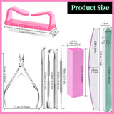 FANDAMEI Kit de Manucure, Buffer Für Gelnägel, Nagelfeile 100/180, Nagelfeilen Für Gelnägel, Nagelhautschieber, Buffer Für Gelnägel, Feilen Für Gelnägel, Nagelzange, Nagelfeilen Set, Maniküre & Pedicure Set