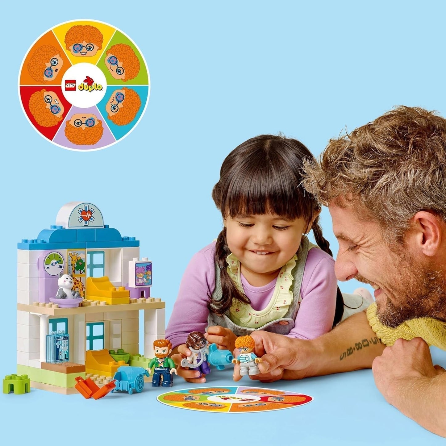 LEGO DUPLO Town Première visite chez le médecin, jouet de construction, ensemble de jeu pour promouvoir la motricité fine, cadeau pour les tout-petits de 2 ans, jouet éducatif, jeu de rôle à l'hôpital 10449 Ensembles de construction Besuche den LEGO-Store