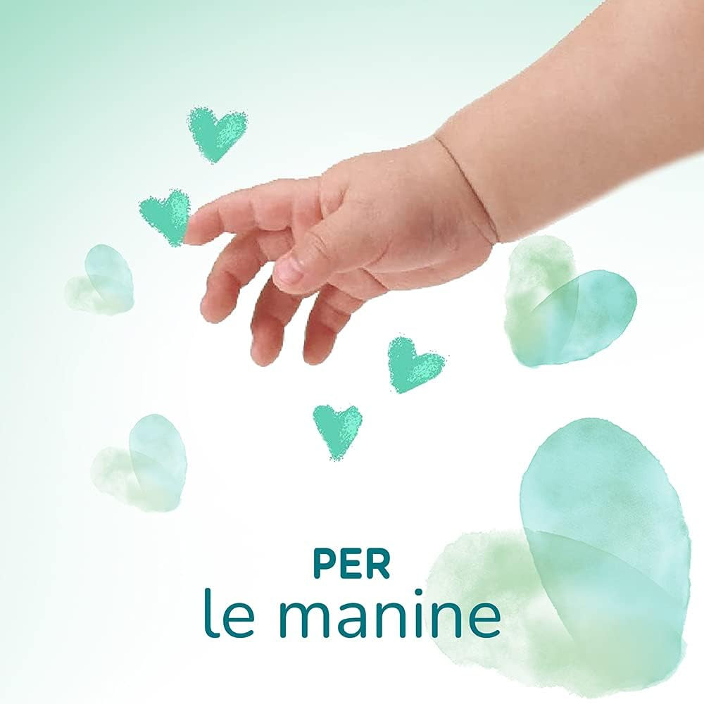 Pampers Acqua Pura Baby Wipes 468 Count (3 Pack) - 99% eau, 100% coton, 0% plastique, alcool et parabènes - Lingettes nettoyantes idéales pour les peaux sensibles, humides, sans ingrédients ajoutés