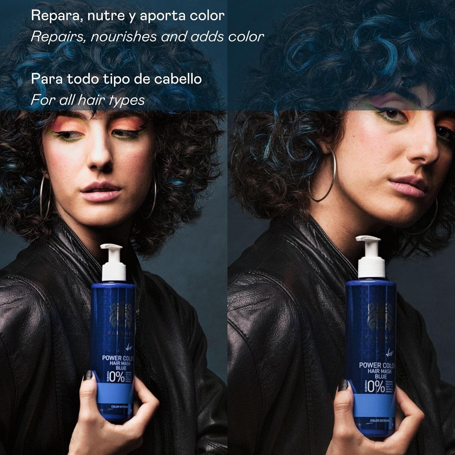 Valquer Professional Mask Power Color cheveux teints. Intensificateur de couleur végétalienne et sans sulfate (cheveux blonds dorés) - Masque capillaire Naty Shop 275 ml