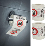 Lot de 4 papiers toilette "Joyeux 40ème anniversaire" │40ème anniversaire 24 mètres 2 tissus 180Gr/Qm │ Papier toilette papier toilette motif (4 X papier toilette 40)