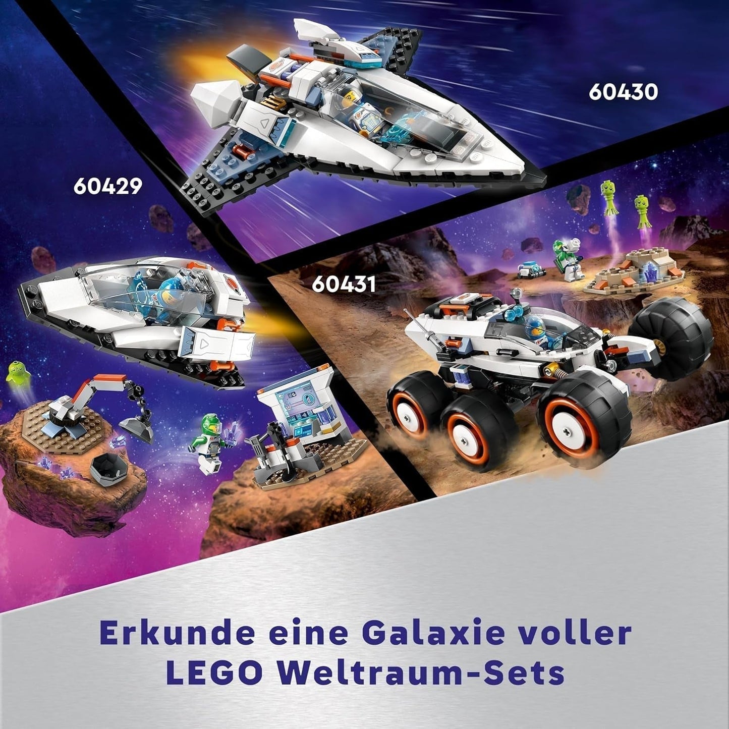 Vaisseau spatial LEGO City, navette spatiale, jouet à construire pour enfants, garçons et filles à partir de 6 ans, set avec figurine d'astronaute 60430 Jeux de construction Besuche den LEGO-Store