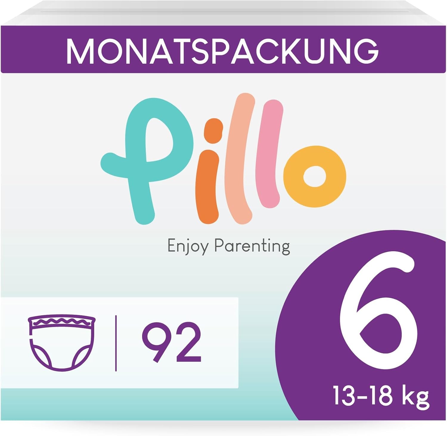 Couches Pillo, taille 7, 84 pièces, 4 paquets de 21 couches chacun, taille 7 - XXL (15+ kg) - Couches Bébé