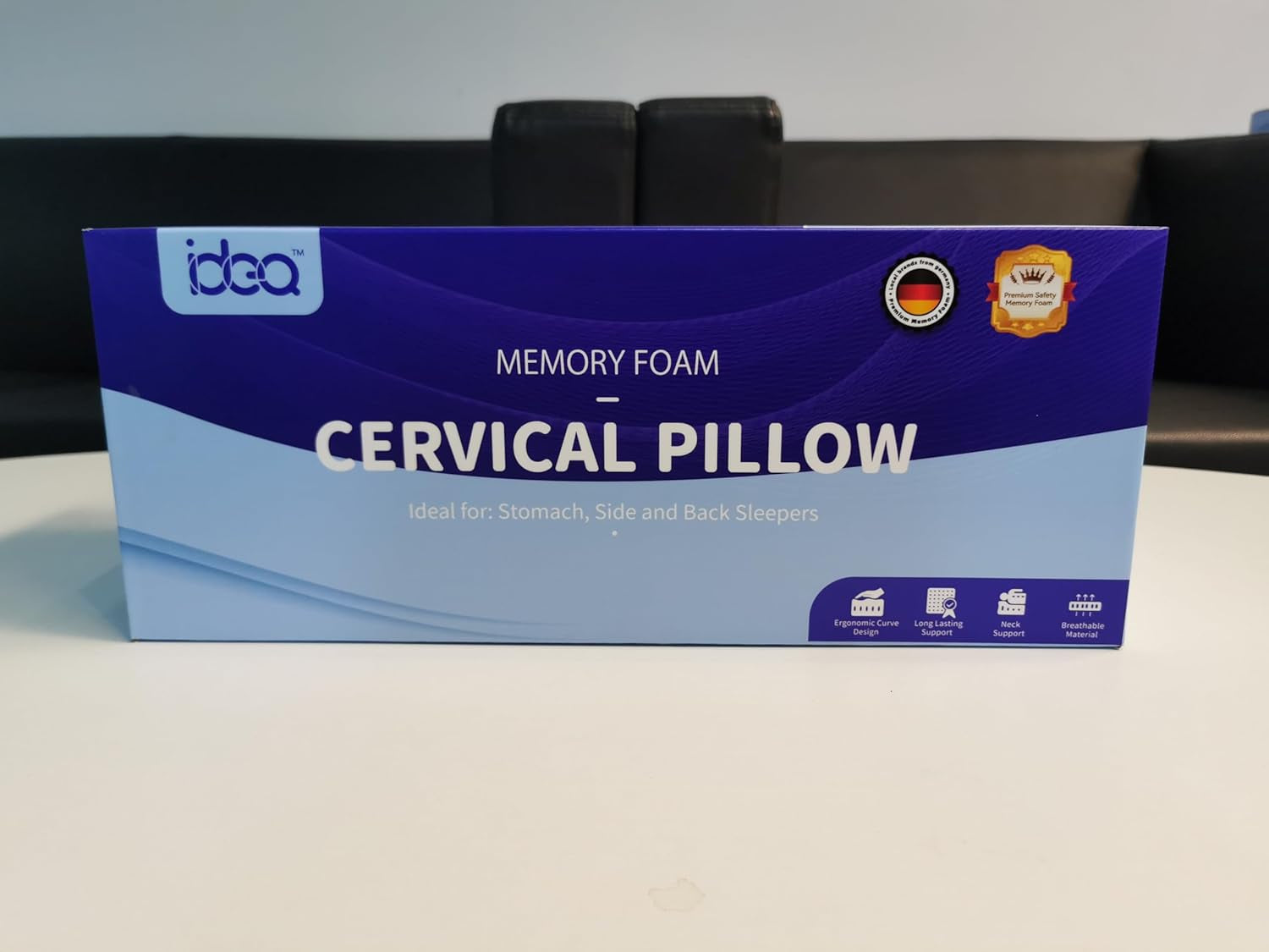 Oreiller orthopédique ergonomique pour douleurs cervicales, oreiller en mousse à mémoire de forme abdominale, oreiller anti-ronflement pour hommes et femmes (62 x 34,5 x 12/8 cm) Oreillers orthopédiques cervicaux Naty Shop