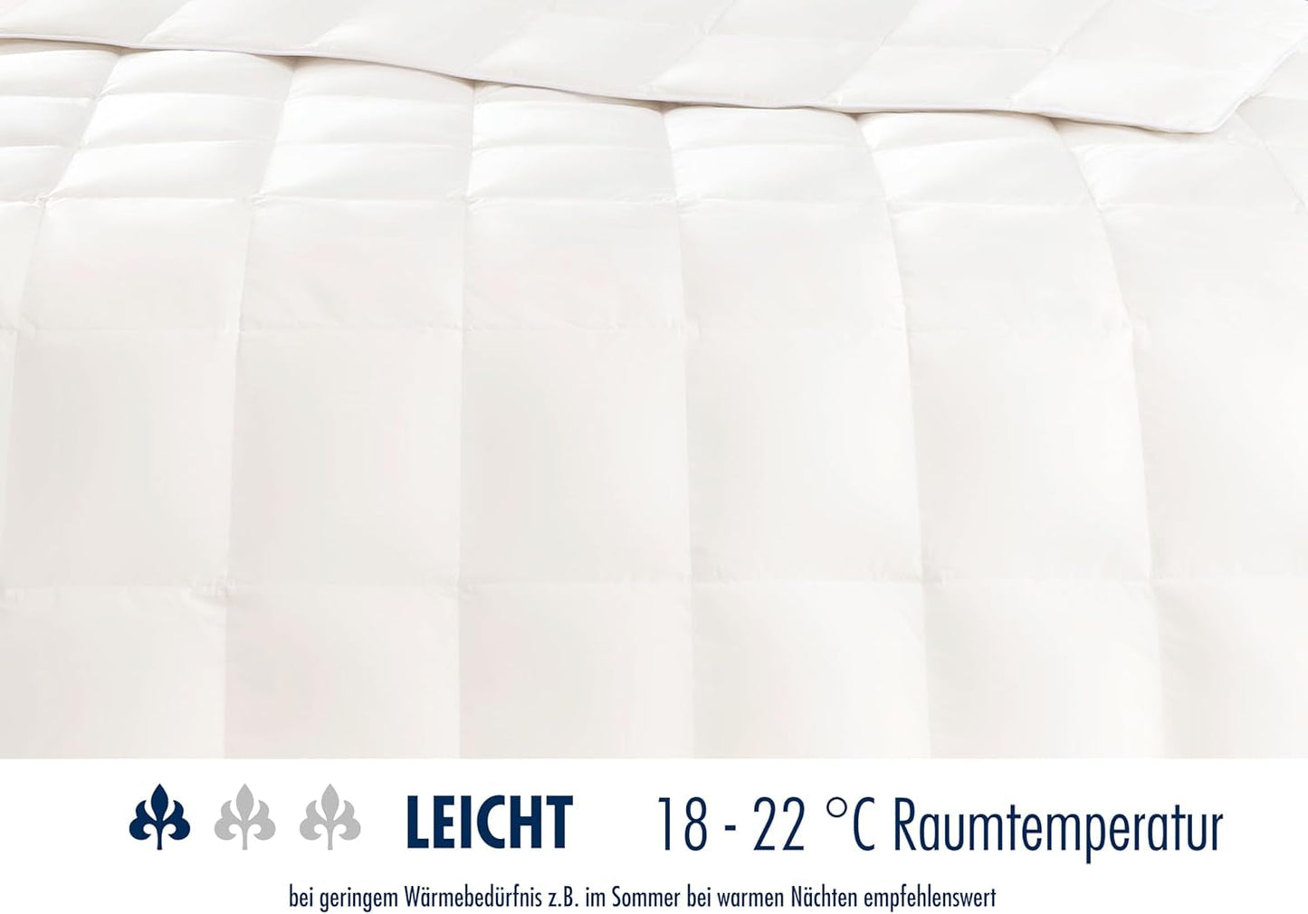 Couette en duvet Irisette Nora Couette d'été légère avec housse 100% coton, garnissage 100% duvet classe I, 135 X 200 cm, certifiée Oeko-Tex, produite selon la norme de qualité allemande Couettes et couettes Naty Shop
