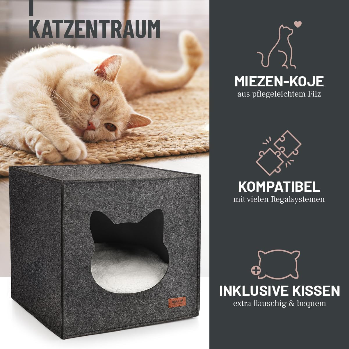 Couvertures et meubles, Animaux, Grottes et maisons, Chats, Lits pour chats, Chats - lits, matelas