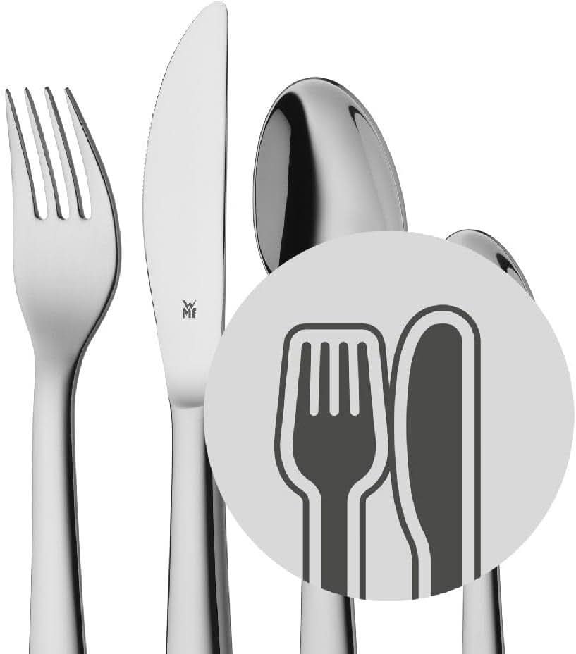 WMF Animals set de couverts en acier inoxydable pour enfants, 4 pièces, poli Cromargan Kitchen Naty Shop
