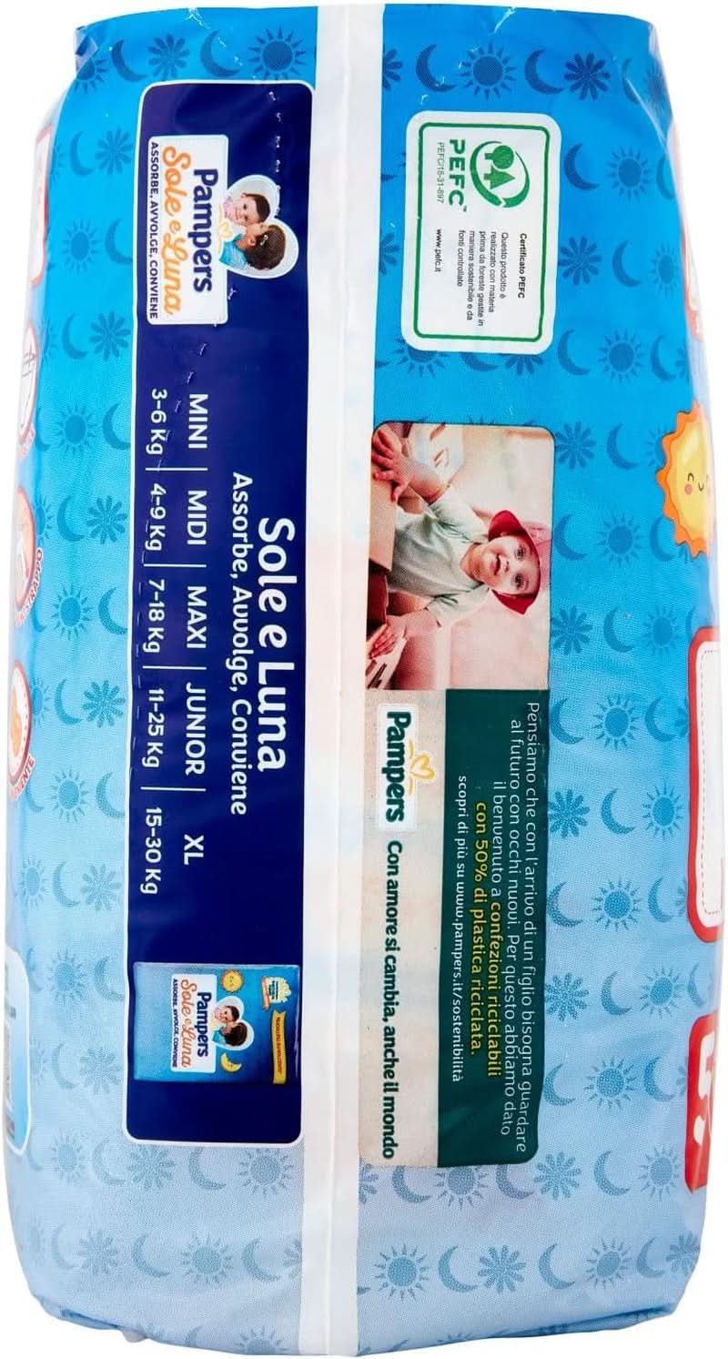 PAMPERS Sole & Luna Junior Housse de protection en néoprène, 14 pièces Naty Shop