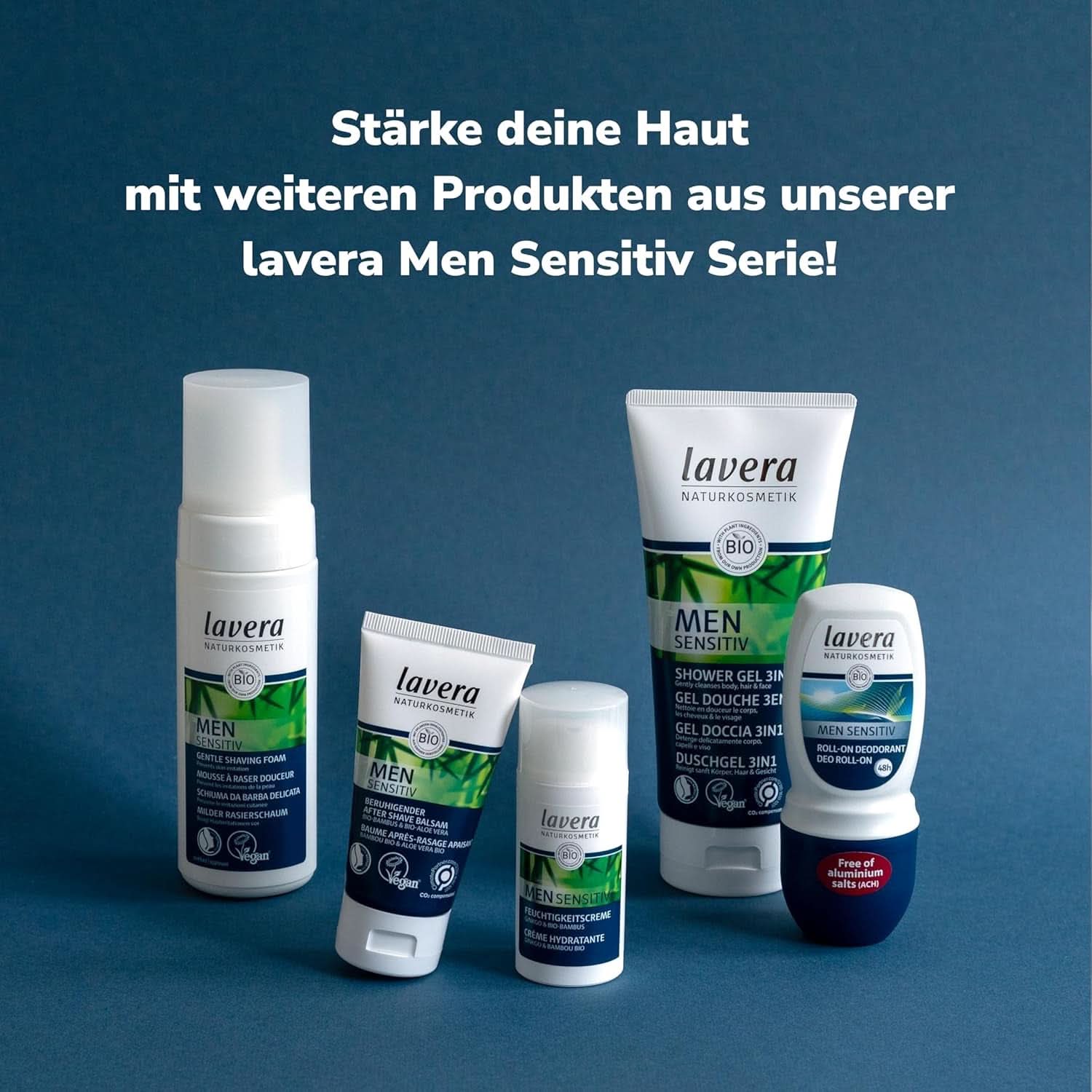Lavera, Gel douche au bambou bio et guarana, 3 en 1, pour la peau, les cheveux et le visage, 200 ml Douche et bain Naty Shop