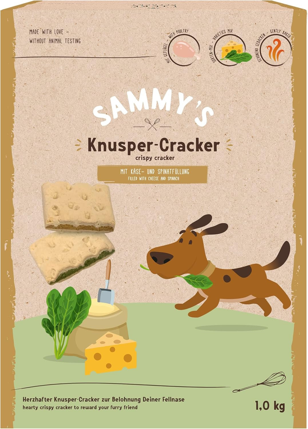 Pièces de monnaie Muesli de Sammy | Collations croustillantes au four pour chiens | 5 pièces de muesli aux céréales pour votre grand ami à quatre pattes (30 kg+) | 1kg