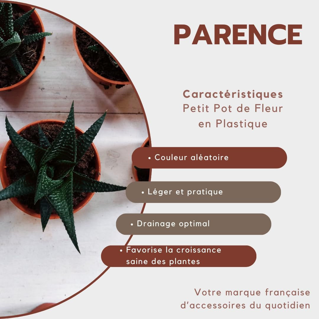 Petit pot en plastique - diamètre 12 cm, léger et résistant, idéal pour semis, boutures et plantes d'intérieur - couleur aléatoire, Aléatoire