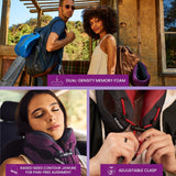 Oreiller cervical de voyage Cabeau Long Flight - Evolution Cool - Mousse à mémoire de forme avec aérations - Compact avec étui de transport (Violet) Naty Shop Oreillers de voyage