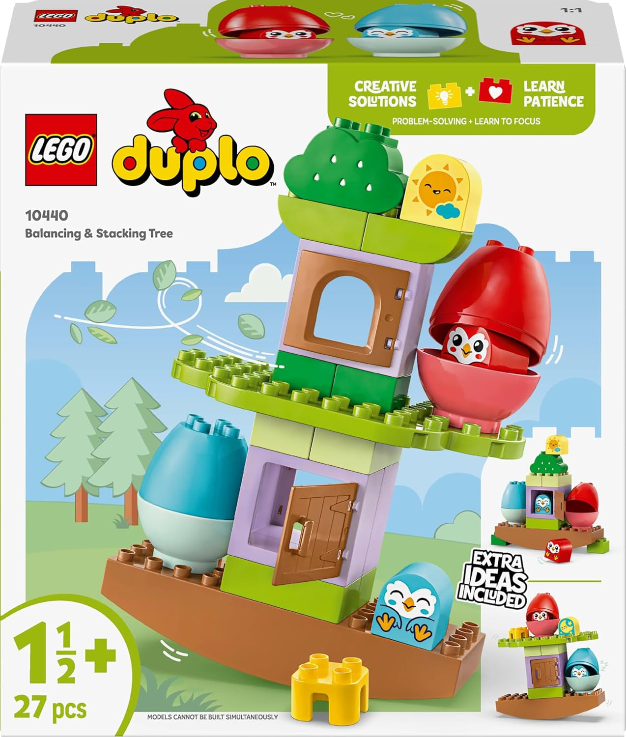 Arbre LEGO DUPLO à équilibrer et à empiler, jouet de développement, jeu de construction pour enfants à partir de 18 mois, jouet créatif pour enfants, jouet éducatif avec 2 oiseaux jouets 10440 Jeux de construction Besuche den LEGO-Store