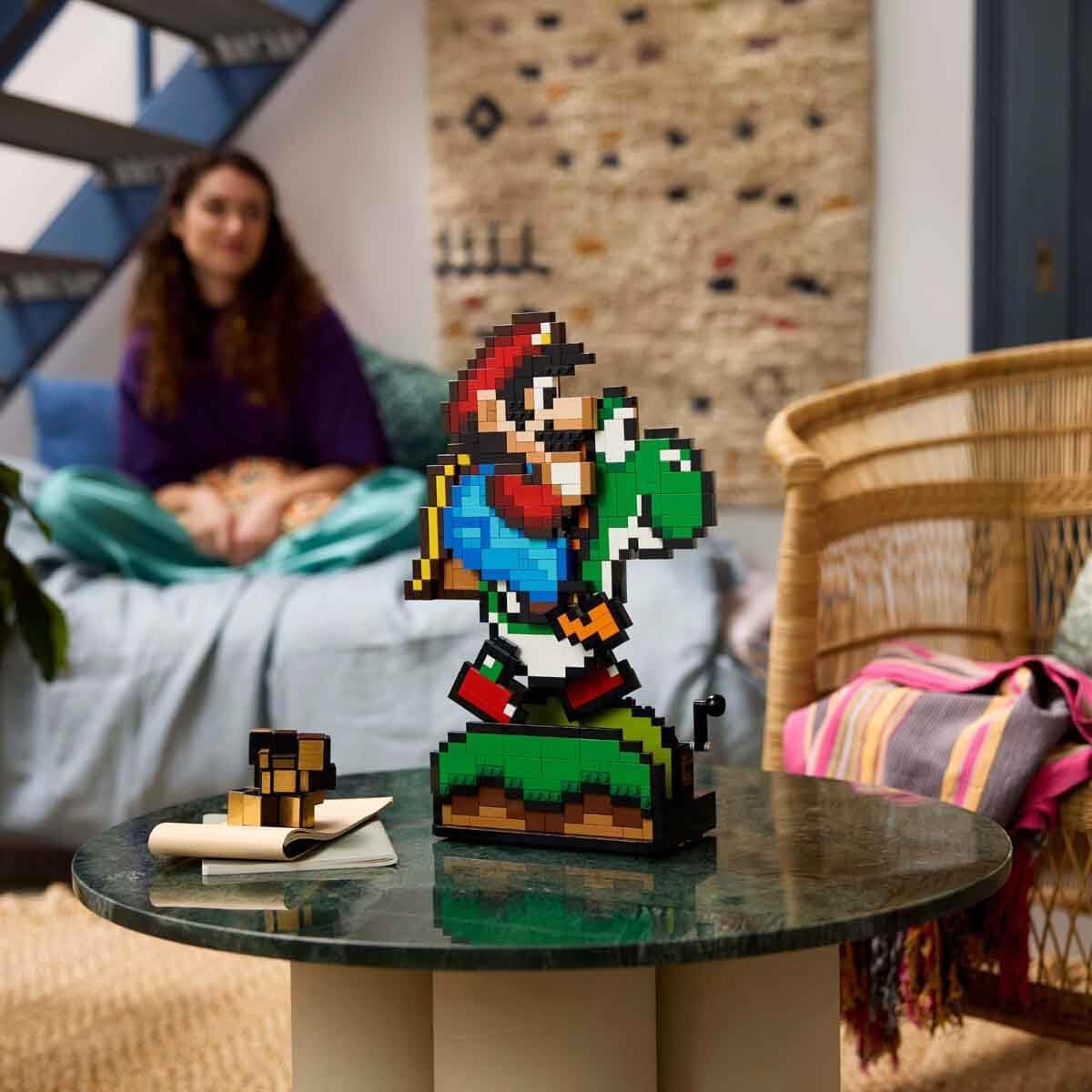 LEGO Super Mario World : Ensemble de collection Nintendo Mario et Yoshi, figurines Pixel, construction et présentation de modèles, décoration d'intérieur et objets de collection, kits de modèles et cadeaux pour les fans adultes 71438 Ensembles de construction Besuche an LEGO-Store
