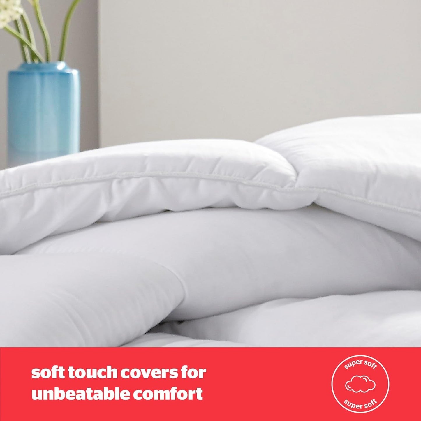 Couette rebond Silentnight, 13,5 tog, king size, tissu en coton mélangé, blanc, king size Couettes et couettes Naty Shop