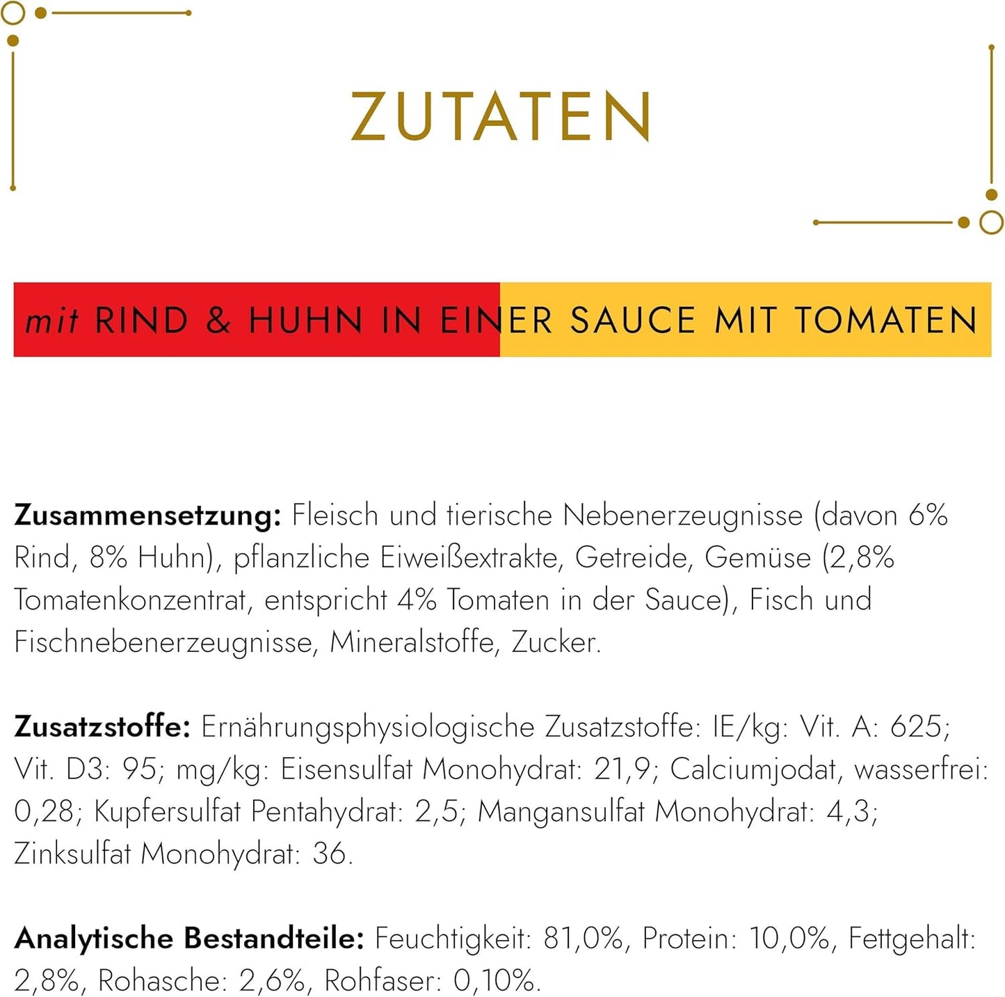 Gourmet Gold Délicatesse en Sauce Boeuf et Poulet Nourriture Humide pour Chats, Paquet de 12 (12 x 85g)