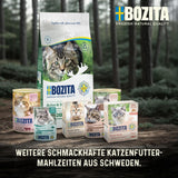 Bozita Pouch Nourriture humide avec morceaux en sauce et dinde – 12 sachets portions x 85 g de nourriture pour chat sans céréales ni blé – Nourriture humide pour chat adulte avec 8,5 % de protéines et 4,5 % de matières grasses