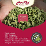 Yogi Tea - Thé ayurvédique épicé bio Kurkuma Chai sans caféine mélange de curcuma, cannelle et gingembre Yogi Tea en vrac 8 x 90 g (720 g) paquet cadeau idéal
