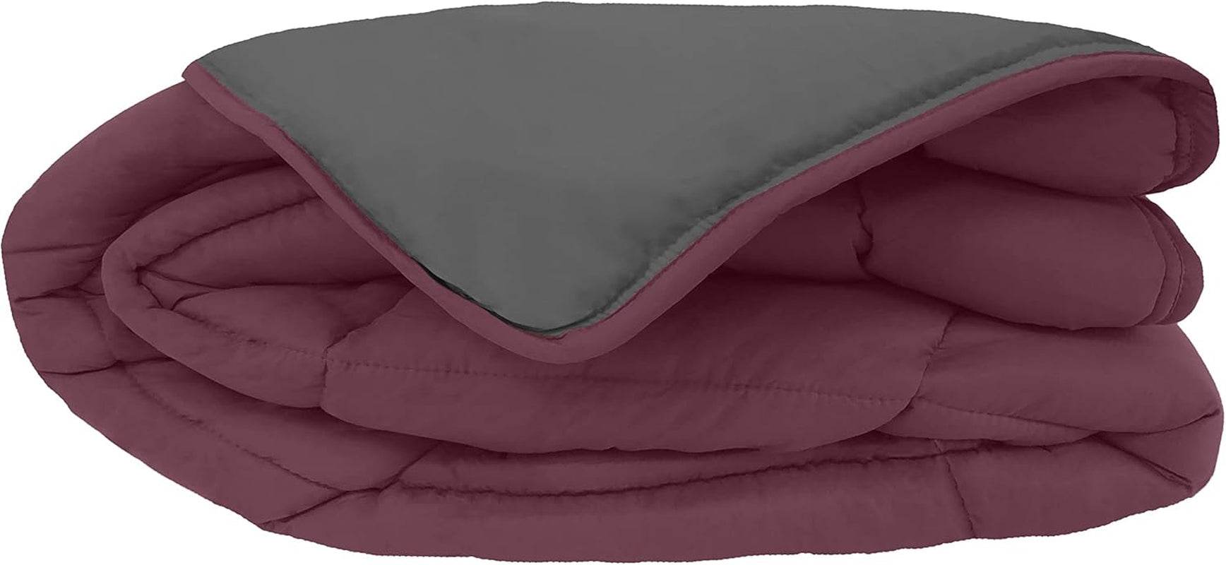 Toison D'Or Couette Cocoon, prune/acier, 140 X 200 Cm Couettes et couettes Naty Shop Prune/acier 140 Cm X 200 Cm