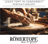 Pot à ail Römertopf pot frais en argile naturelle pour une longue durée de conservation des aliments comme l'ail Ø 12,5 cm blanc Boîtes de conservation alimentaire Naty Shop