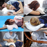 Oreiller de couchage latéral pour couple, bras relaxant, oreiller incurvé en mousse à mémoire de forme, oreiller de voyage en forme de U, oreiller en soie glacée à zéro pression, retour lent pour les couples, oreillers orthopédiques cervicaux Naty Shop