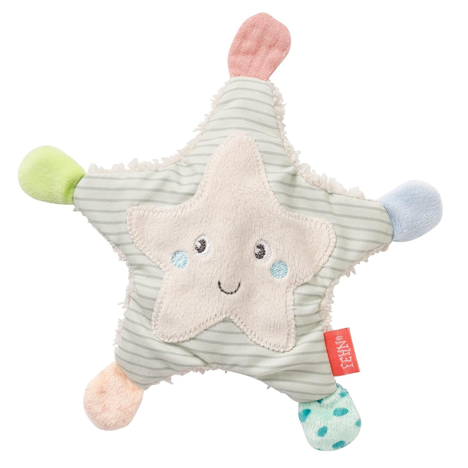 Fehn étoile de mer crépitante - jouet bébé à saisir et à jouer & jouet crépitant pour bébés et jeunes enfants à partir de 0 mois & SIGIKID 41179 jouet à saisir papillon étoiles rouges et vertes Jouets pour bébé Naty Shop