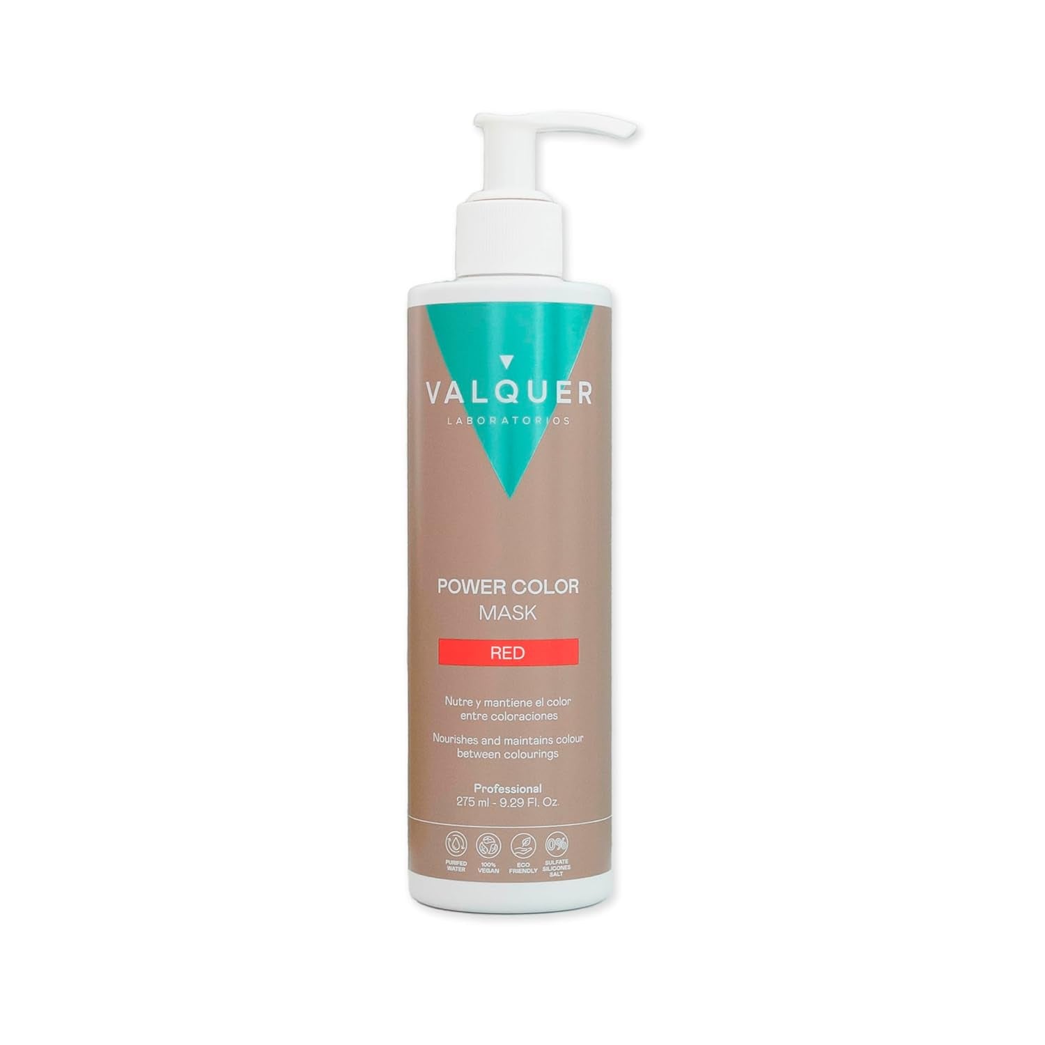 Valquer Power Color Mask formulation végétalienne et sans silicone Donne de la couleur aux cheveux 290 ml violet Naty Shop Hair Mask Rouge 1 pièce (pack de 1)