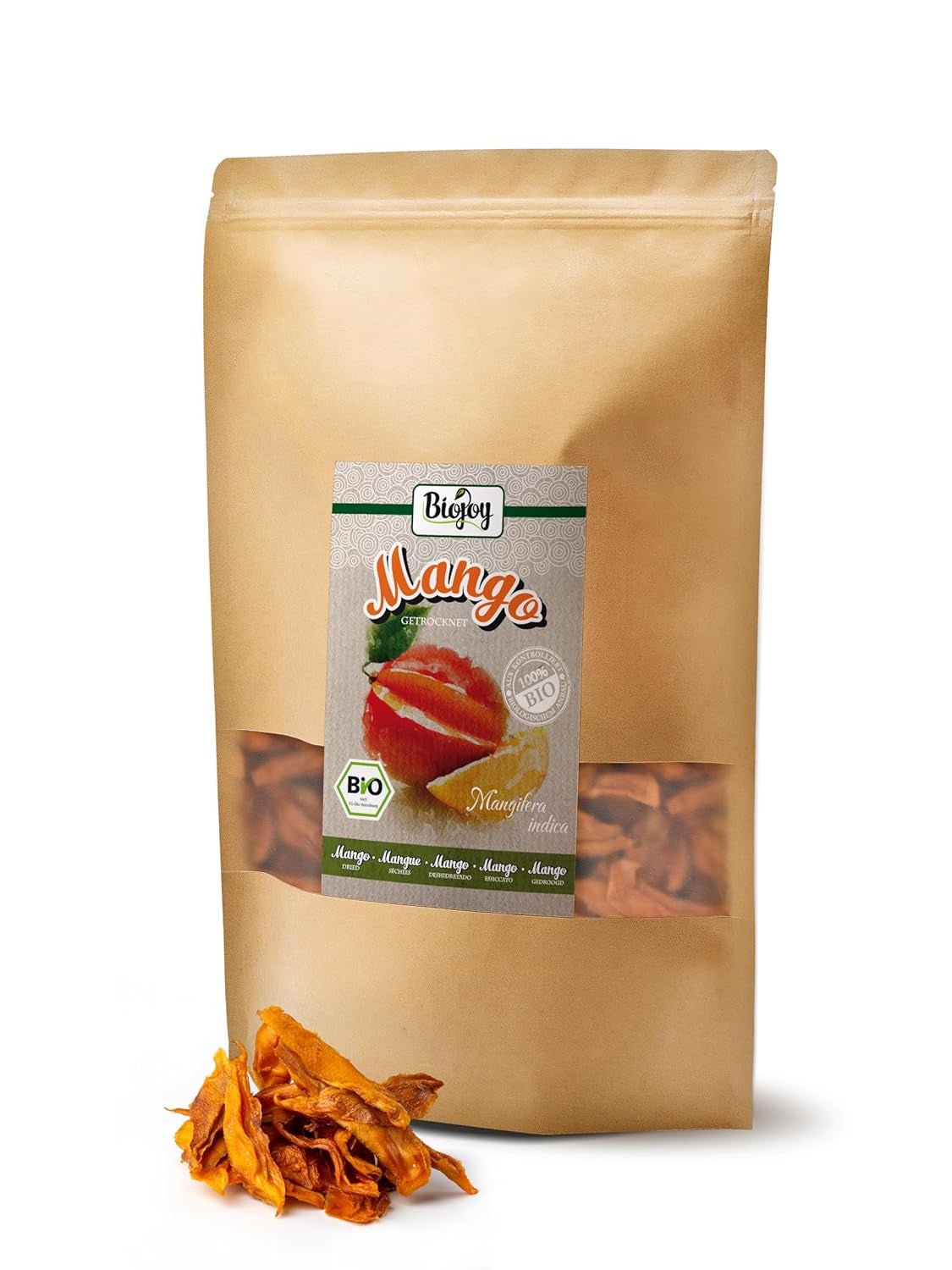 Mangue séchée Biojoy BIO (1 kg), produits déshydratés Naty Shop sans soufre