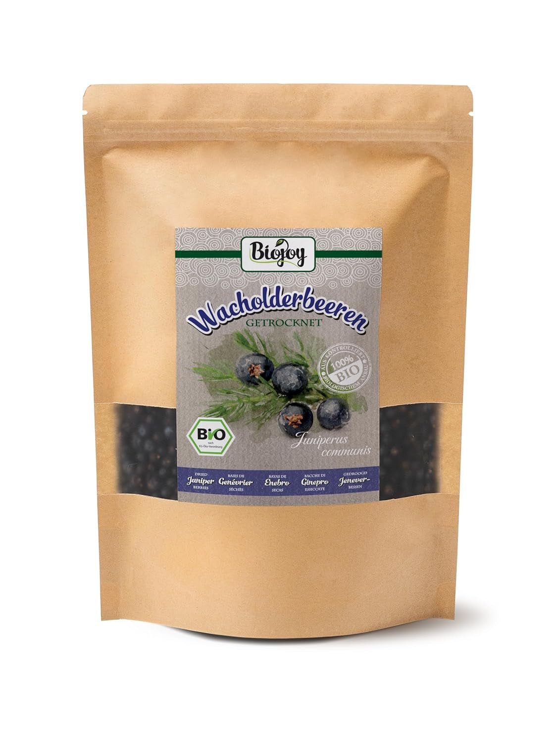 Genévrier bio Biojoy (250 g), séché et entier, sans additifs (Juniperus communis) Produits déshydratés Naty Shop 500 G (1 paquet)