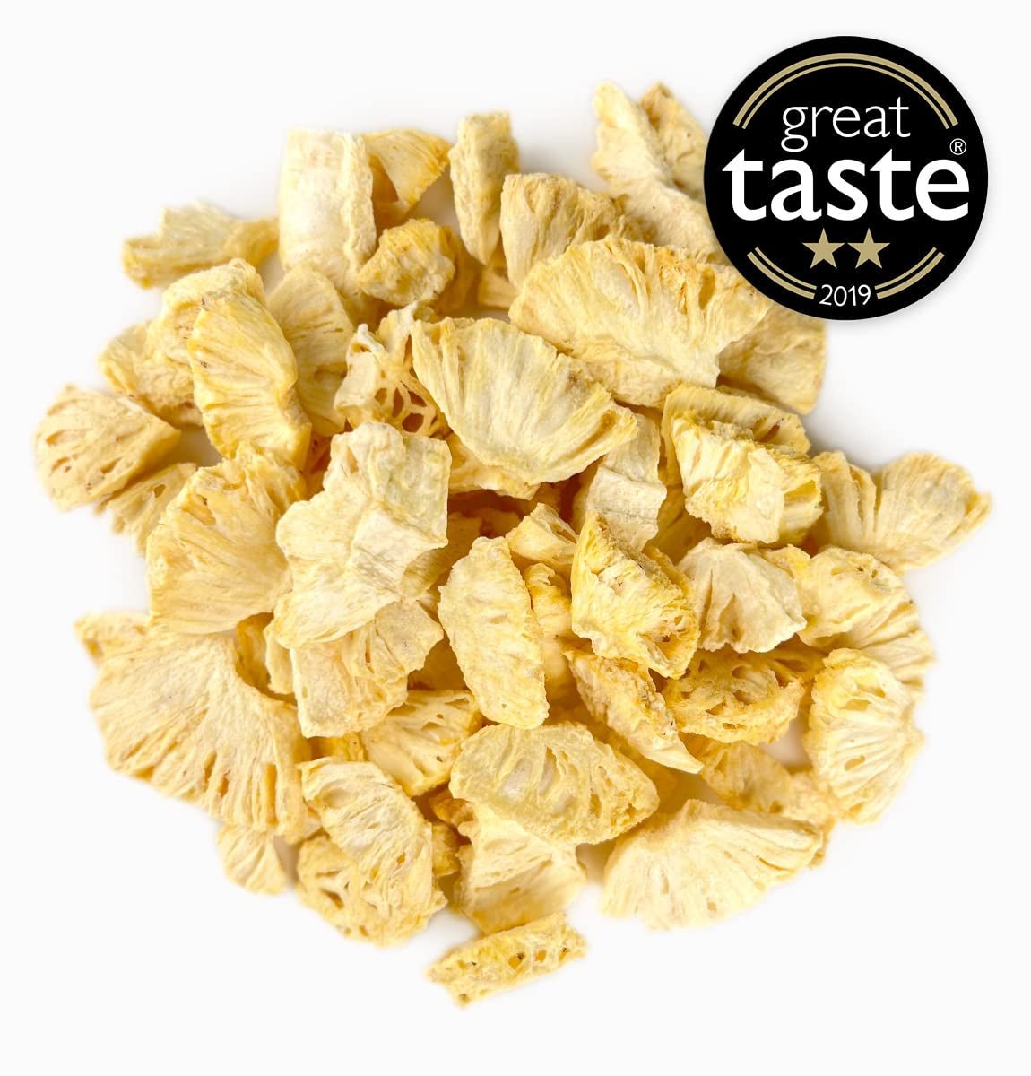 BRIX Ananas lyophilisé | Ananas naturel séché 95 g | Fruits secs Great Taste Award, ananas lyophilisés | Sans OGM, sans gluten, végétalien, vitamines retenues Naty Shop Produits déshydratés