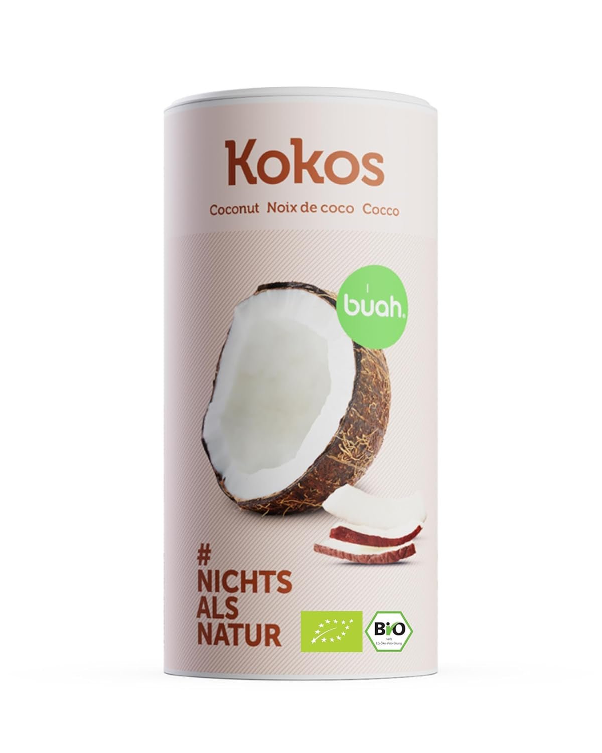 BUAH® Chips de noix de coco séchées | Chips de noix de coco biologiques, snacks, muesli et chips de noix de coco | Substitut idéal aux bonbons | Vegan et sans sucre ajouté | 400g de produits déshydratés Naty Shop Titre par défaut